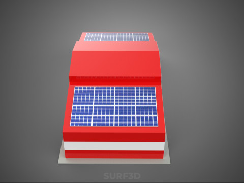 SOLAR ROOF FIRE ENGINE GARAGE STATION FIREHOUSE DOOR DEPARTMENT Modelo 3D