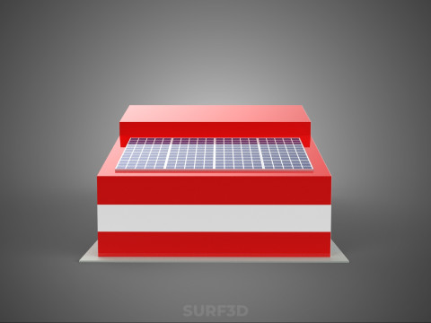 SOLAR ROOF FIRE ENGINE GARAGE STATION FIREHOUSE DOOR DEPARTMENT Modelo 3D
