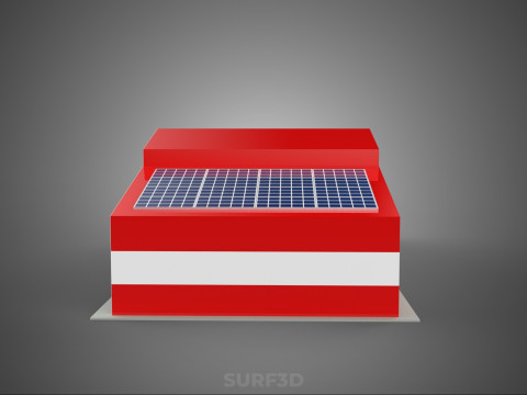 SOLAR ROOF FIRE ENGINE GARAGE STATION FIREHOUSE DOOR DEPARTMENT Modelo 3D