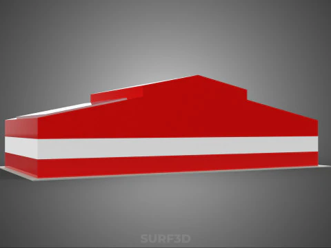 ZONNE DAK BRANDMOTOR GARAGE STATION BRANDWEER DEUR AFDELING 3D Model