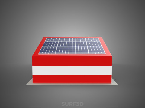 SOLAR ROOFTOP TRUCK FIRE ENGINE GARAGE STATION HOUSE OFFICE GATE Modelo 3D
