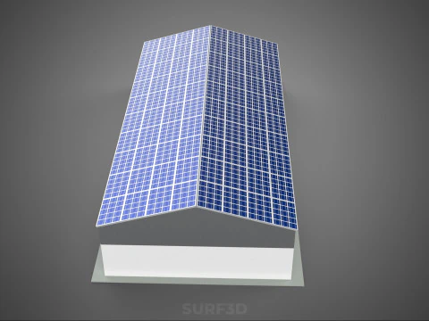 COMMERCIAL GARAGE BUILDING VEHICLE PARKING STORAGE SOLAR ENERGY 3D Model