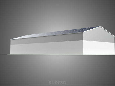 COMMERCIAL GARAGE BUILDING VEHICLE PARKING STORAGE SOLAR ENERGY Model 3D