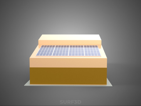 ROOFTOP SOLAR PANEL POWER SHED WAREHOUSE STOREHOUSE DEPOT BARN Model 3D