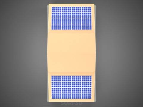 ROOFTOP SOLAR PANEL POWER SHED WAREHOUSE STOREHOUSE DEPOT BARN Model 3D