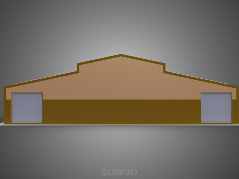 ROOFTOP SOLAR PANEL POWER SHED WAREHOUSE STOREHOUSE DEPOT BARN Model 3D