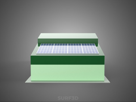 SOLAR PANEL GRANARY SHED DEPOT BARN FARM AGRICULTURAL WAREHOUSE Modelo 3D