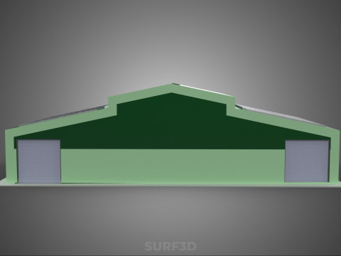 SOLAR PANEL GRANARY SHED DEPOT BARN FARM AGRICULTURAL WAREHOUSE Modelo 3D