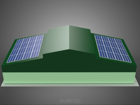 SOLAR PANEL GRANARY SHED DEPOT BARN FARM AGRICULTURAL WAREHOUSE Modelo 3D