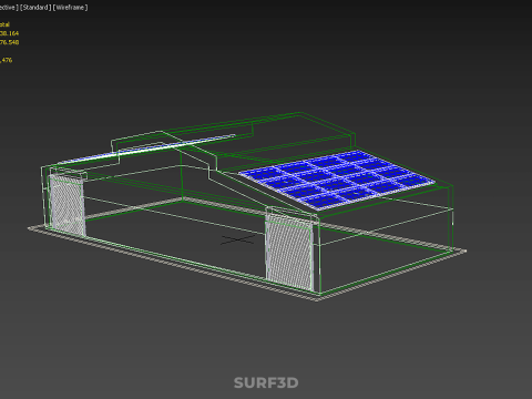 SOLAR PANEL GRANARY SHED DEPOT BARN FARM AGRICULTURAL WAREHOUSE Modelo 3D