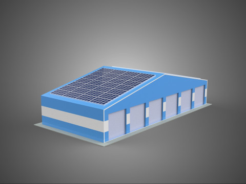 SOLAR PANEL GARAGE WORKSHOP WAREHOUSE DEPOT STOREHOUSE STORAGE Modèle 3D