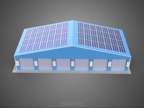 SOLAR PANEL GARAGE WORKSHOP WAREHOUSE DEPOT STOREHOUSE STORAGE Modèle 3D