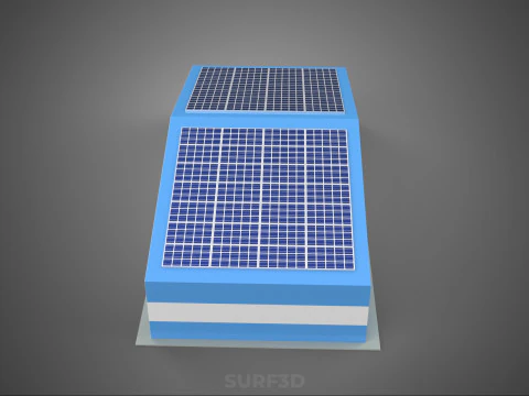 PAINEL SOLAR GARAGEM OFICINA ARMAZ&Eacute;M DEP&Oacute;SITO ARMAZENAMENTO Modelo 3D