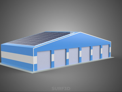 SOLAR PANEL GARAGE WORKSHOP WAREHOUSE DEPOT STOREHOUSE STORAGE Modèle 3D
