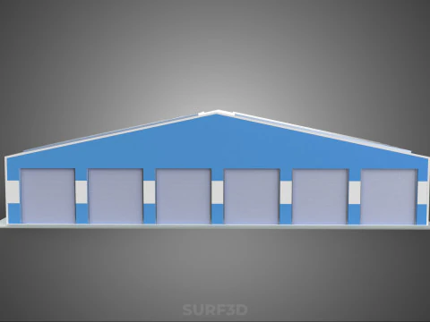 PAINEL SOLAR GARAGEM OFICINA ARMAZ&Eacute;M DEP&Oacute;SITO ARMAZENAMENTO Modelo 3D