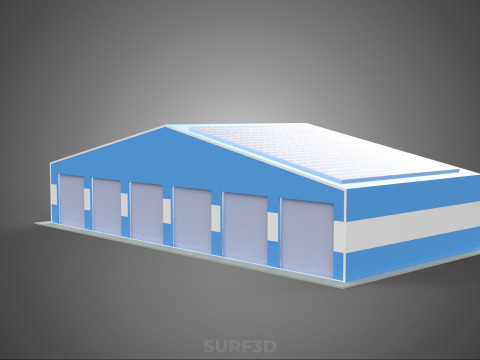 SOLAR PANEL GARAGE WORKSHOP WAREHOUSE DEPOT STOREHOUSE STORAGE Modèle 3D