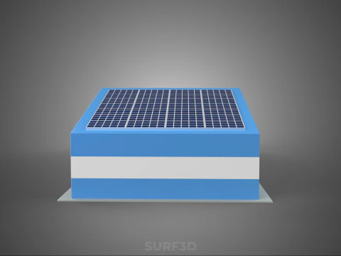 PAINEL SOLAR GARAGEM OFICINA ARMAZ&Eacute;M DEP&Oacute;SITO ARMAZENAMENTO Modelo 3D