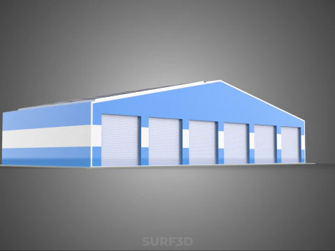 PAINEL SOLAR GARAGEM OFICINA ARMAZ&Eacute;M DEP&Oacute;SITO ARMAZENAMENTO Modelo 3D