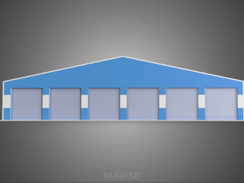 PAINEL SOLAR GARAGEM OFICINA ARMAZ&Eacute;M DEP&Oacute;SITO ARMAZENAMENTO Modelo 3D