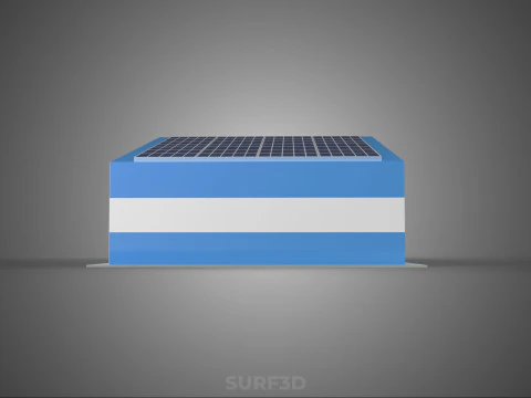 PAINEL SOLAR GARAGEM OFICINA ARMAZ&Eacute;M DEP&Oacute;SITO ARMAZENAMENTO Modelo 3D