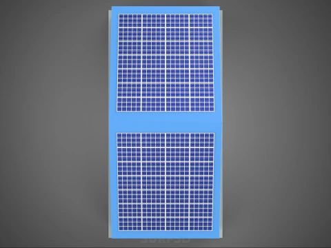 PAINEL SOLAR GARAGEM OFICINA ARMAZ&Eacute;M DEP&Oacute;SITO ARMAZENAMENTO Modelo 3D