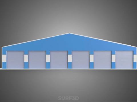 PAINEL SOLAR GARAGEM OFICINA ARMAZ&Eacute;M DEP&Oacute;SITO ARMAZENAMENTO Modelo 3D