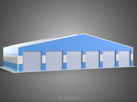 PAINEL SOLAR GARAGEM OFICINA ARMAZ&Eacute;M DEP&Oacute;SITO ARMAZENAMENTO Modelo 3D