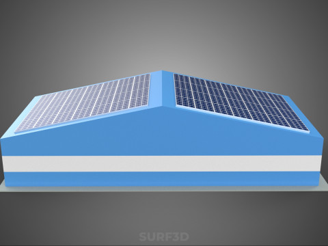 SOLAR PANEL GARAGE WORKSHOP WAREHOUSE DEPOT STOREHOUSE STORAGE Modèle 3D
