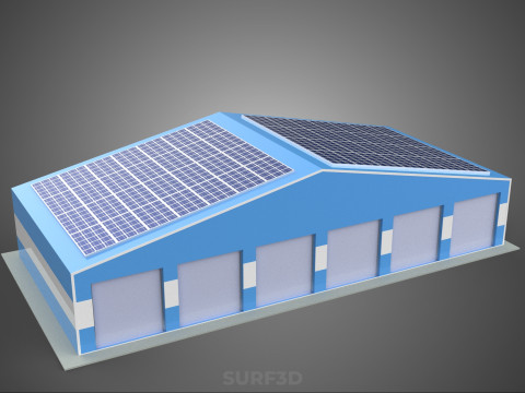 SOLAR PANEL GARAGE WORKSHOP WAREHOUSE DEPOT STOREHOUSE STORAGE Modèle 3D