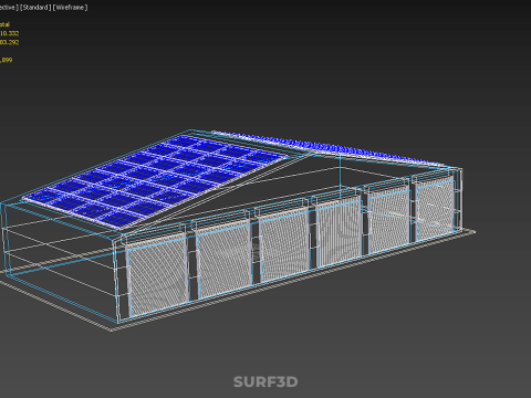 SOLAR PANEL GARAGE WORKSHOP WAREHOUSE DEPOT STOREHOUSE STORAGE Modèle 3D