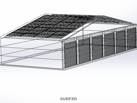 SOLAR PANEL GARAGE WORKSHOP WAREHOUSE DEPOT STOREHOUSE STORAGE Modèle 3D