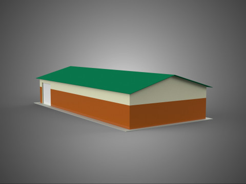STANDARD INDUSTRIAL SHED WAREHOUSE STOREHOUSE DEPOT BARN BANK Model 3D