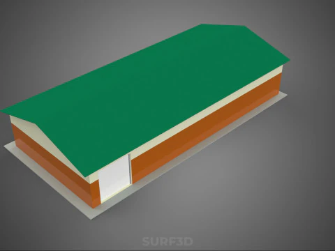 GALP&Atilde;O INDUSTRIAL PADR&Atilde;O ARMAZ&Eacute;M DEP&Oacute;SITO BANCO DE CELEIRO Modelo 3D