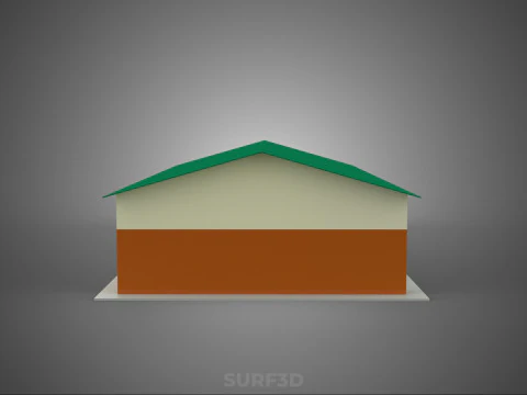 GALP&Atilde;O INDUSTRIAL PADR&Atilde;O ARMAZ&Eacute;M DEP&Oacute;SITO BANCO DE CELEIRO Modelo 3D