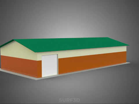 GALP&Atilde;O INDUSTRIAL PADR&Atilde;O ARMAZ&Eacute;M DEP&Oacute;SITO BANCO DE CELEIRO Modelo 3D