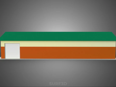 GALP&Atilde;O INDUSTRIAL PADR&Atilde;O ARMAZ&Eacute;M DEP&Oacute;SITO BANCO DE CELEIRO Modelo 3D