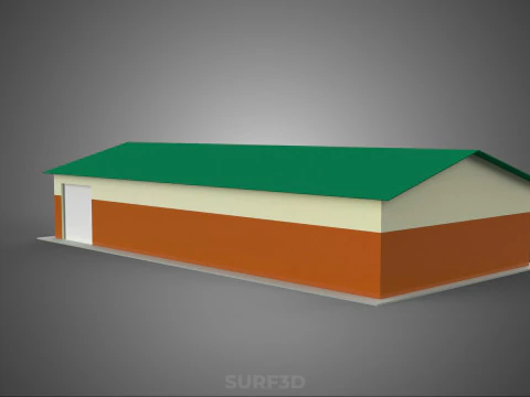 GALP&Atilde;O INDUSTRIAL PADR&Atilde;O ARMAZ&Eacute;M DEP&Oacute;SITO BANCO DE CELEIRO Modelo 3D