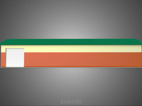 GALP&Atilde;O INDUSTRIAL PADR&Atilde;O ARMAZ&Eacute;M DEP&Oacute;SITO BANCO DE CELEIRO Modelo 3D