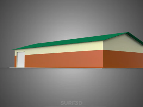 GALP&Atilde;O INDUSTRIAL PADR&Atilde;O ARMAZ&Eacute;M DEP&Oacute;SITO BANCO DE CELEIRO Modelo 3D