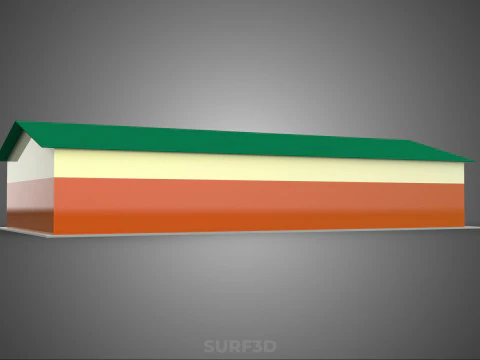 GALP&Atilde;O INDUSTRIAL PADR&Atilde;O ARMAZ&Eacute;M DEP&Oacute;SITO BANCO DE CELEIRO Modelo 3D