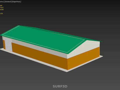 GALP&Atilde;O INDUSTRIAL PADR&Atilde;O ARMAZ&Eacute;M DEP&Oacute;SITO BANCO DE CELEIRO Modelo 3D