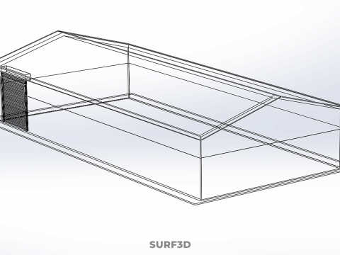 STANDARD INDUSTRIAL SHED WAREHOUSE STOREHOUSE DEPOT BARN BANK 3D Model