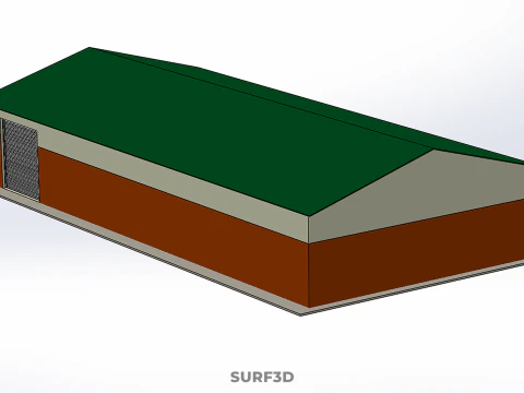 GALP&Atilde;O INDUSTRIAL PADR&Atilde;O ARMAZ&Eacute;M DEP&Oacute;SITO BANCO DE CELEIRO Modelo 3D