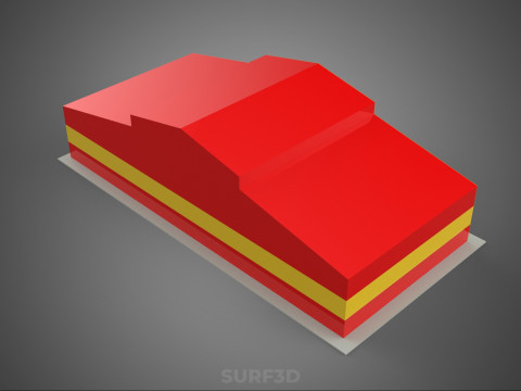 फायर इंजन गैराज स्टेशन फायरहाउस डोर बे गेट विभाग 3D मॉडल