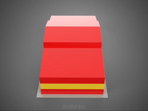 फायर इंजन गैराज स्टेशन फायरहाउस डोर बे गेट विभाग 3D मॉडल