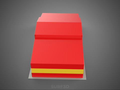 फायर इंजन गैराज स्टेशन फायरहाउस डोर बे गेट विभाग 3D मॉडल