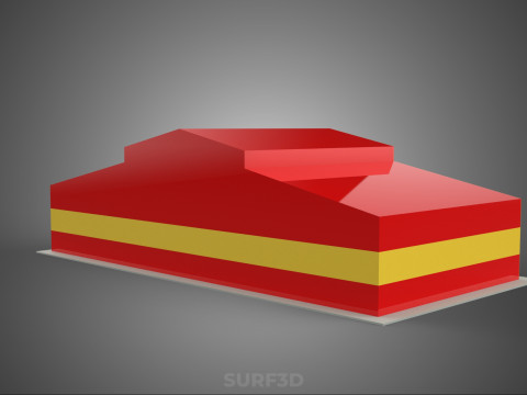 फायर इंजन गैराज स्टेशन फायरहाउस डोर बे गेट विभाग 3D मॉडल