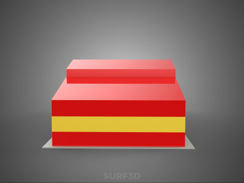 फायर इंजन गैराज स्टेशन फायरहाउस डोर बे गेट विभाग 3D मॉडल