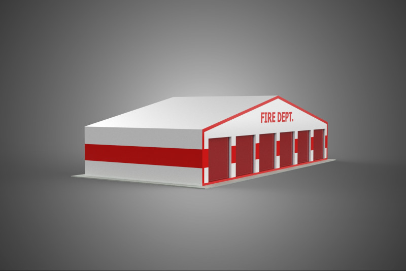 CAMION DE POMPIER POMPIER GARAGE GARE MAISON BUREAU PORTE Modèle 3D .c4d .max .obj .3ds .fbx .stl .blend 