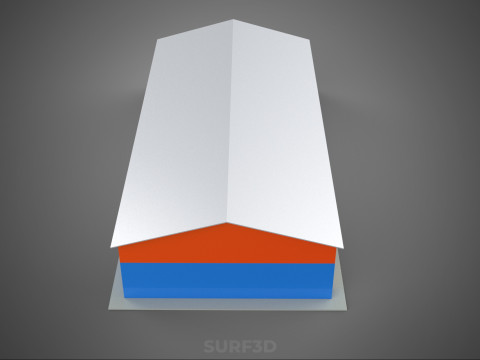 वाणिज्यिक गेराज कार्यशाला भवन वाहन कार पार्किंग भंडारण 3D मॉडल